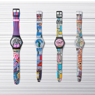 SWATCH 斯沃琪 Originals原创系列 34毫米石英腕表 MoMA合作款