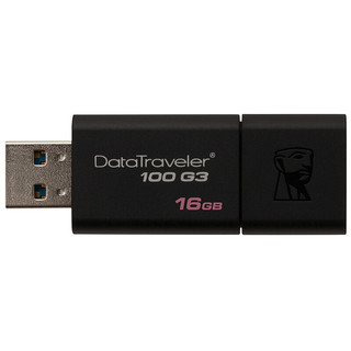 Kingston 金士顿 DataTraveler系列 DT100G3 USB 3.0 U盘 黑色 16GB USB-A