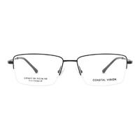 Coastal Vision 镜宴&essilor 依视路 CVF4017 钛金属眼镜框+钻晶A3系列 非球面镜片