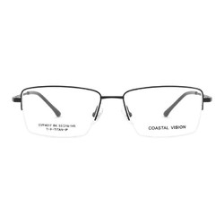 Coastal Vision 镜宴 &essilor 依视路 CVF4017 钛金属眼镜框+钻晶A3系列 非球面镜片