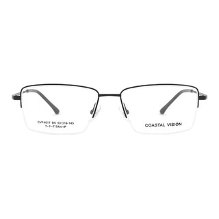 镜宴 &essilor 依视路 CVF4017 钛金属眼镜框+钻晶A3系列 非球面镜片