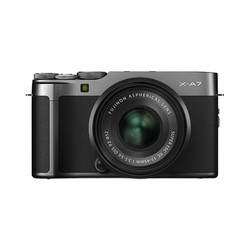 FUJI 富士 FILM）X-A7/XA7 微单相机 套机 深灰色（15-45mm镜头 ) 2420万像素 自拍美颜vlog相机 蓝牙WIFI