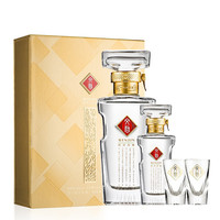 WENJUN 文君 金色礼盒装 52%vol 浓香型白酒 500ml+100ml*6瓶 整箱装（大瓶500ml+小瓶100ml）