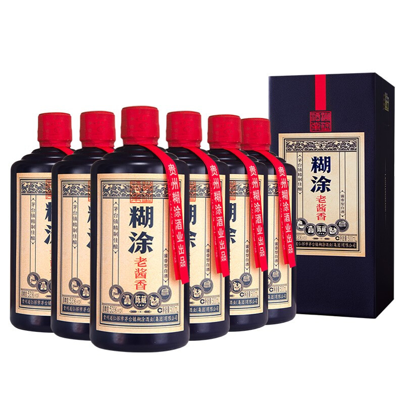 百年糊涂 糊涂老酱香 53%vol 酱香型白酒 500ml*6瓶 整箱装