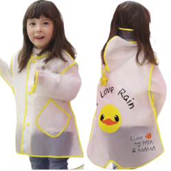 dripdrop 儿童雨衣 透明黄色小鸭 S