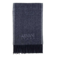 EMPORIO ARMANI 阿玛尼 男士羊毛围巾 934098 CD713 17535 灰蓝色 25*180cm