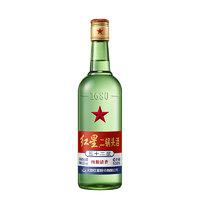 红星 二锅头 绿瓶 52%vol 清香型白酒 500ml*12瓶 整箱装