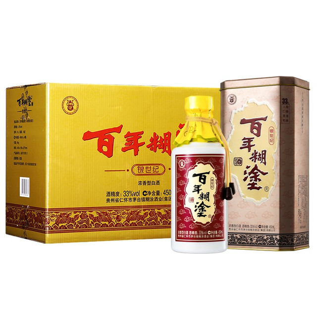 百年糊涂 银世纪 33%vol 浓香型白酒