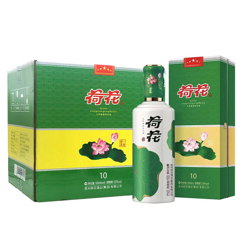 荷花一品荷花53%vol 酱香型白酒500ml 单瓶装【报价价格评测怎么