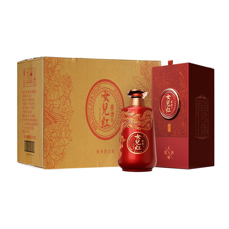 女儿红 酱酒 珍品 53%vol 酱香型白酒 500ml*6瓶 整箱装