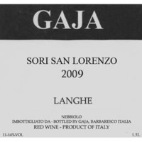 Gaja 嘉雅酒庄 嘉雅酒庄朗格内比奥罗干型红葡萄酒 2015年