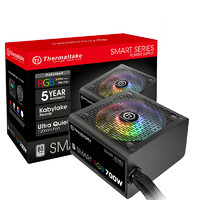 Thermaltake 曜越 SMART RGB 700 白牌（80%）非模组ATX电源 700W
