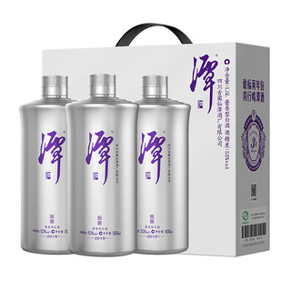 潭酒 银酱 2019版 53%vol 酱香型白酒 500ml*3瓶 礼盒装