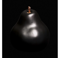 维格列艺术 Bull &stein; 水果雕塑 梨 黑色 380×380mm天鹅绒