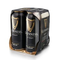 GUINNESS 健力士 啤酒 爱尔兰进口精酿世涛黑啤酒 健力士黑啤 440mL 4罐