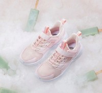 儿童女童21新品时尚休闲鞋轻便防滑女童运动鞋小白鞋 37 玫瑰水粉色