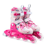 Action 动感 轮滑鞋儿童夏季透气可调码全闪光直排女童初学者溜冰鞋旱冰男
