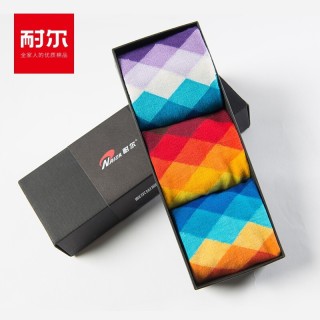 耐尔 K7896 男士潮流棉袜 3双装