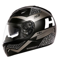 HJC TR-1 摩托车头盔 哑黑白灰花 L