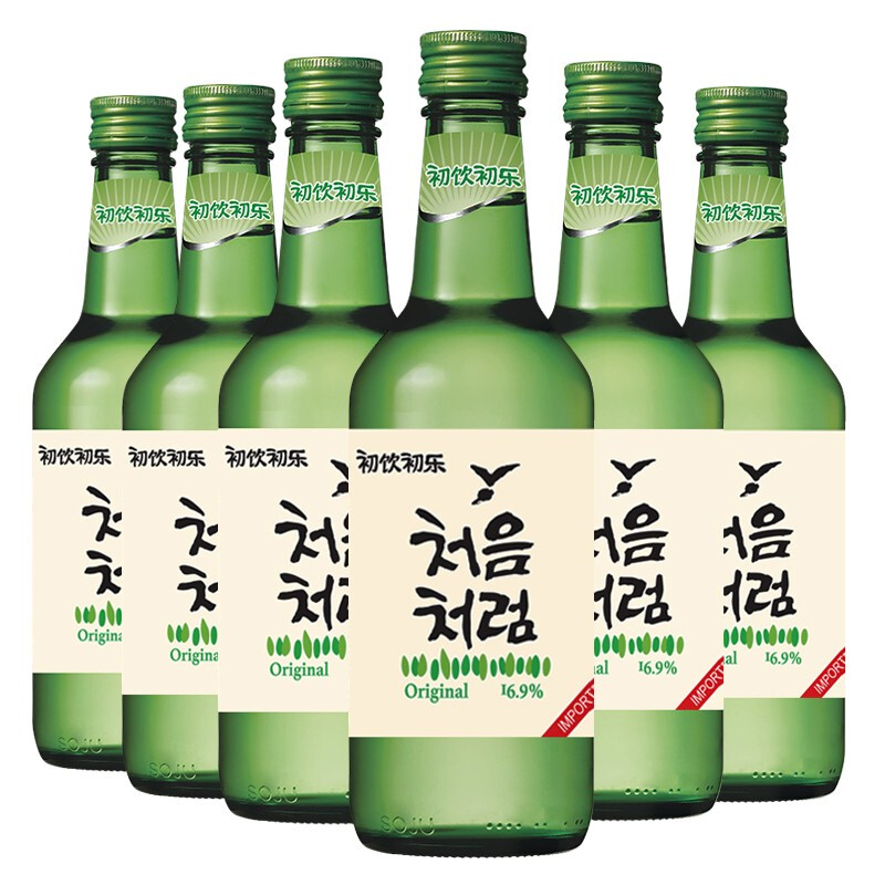LOTTE 乐天 初饮初乐 烧酒 360ml*6瓶