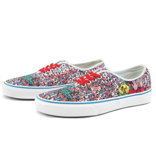VANS 范斯 经典系列 Authentic Where’s Waldo联名款 中性运动帆布鞋 VN0A348A3RZ