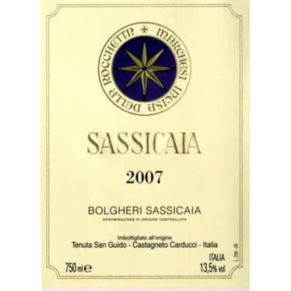 Sassicaia 西施佳雅 圣圭托酒庄保格利干型红葡萄酒 2008年