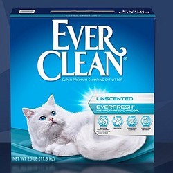 Ever Clean 铂钻 活性炭除臭猫砂 蓝（白）标 50磅