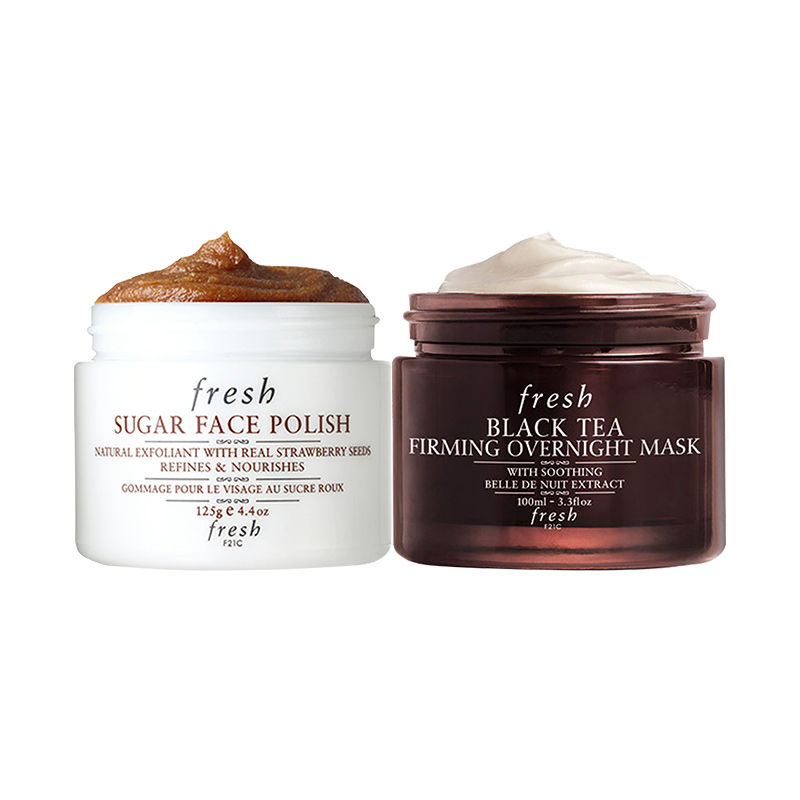 fresh 馥蕾诗 红茶抗皱紧致系列护肤套装 (澄糖亮颜磨砂面膜125g+睡眠面膜100g)