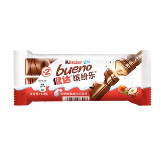 Kinder 健达 缤纷乐牛奶榛果威化巧克力制品1包2条装43g 进口零食节日礼物