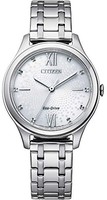 Citizen 西铁城 女式模拟光动能手表不锈钢表带 EM0500-73A