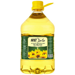 西班牙原装进口 黛尼（DalySol）压榨一级葵花籽油3L 食用油