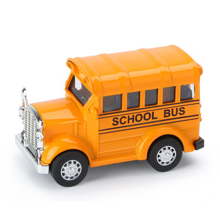 知识花园 儿童玩具车甲虫合金车回力车宝宝双层巴士玩具公交汽车玩具仿真模型玩具男孩 校巴声光合金车 黄色