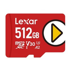 Lexar 雷克沙 PLAY系列 Micro-SD存储卡 512GB（UHS-I、V30、A2）