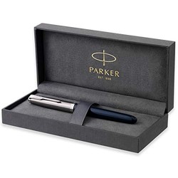 Parker 派克 51 钢笔  午夜蓝笔杆镀铬饰边 细笔尖