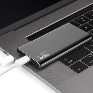 EAGET 忆捷 M1 USB 3.1 移动固态硬盘 Type-C 1TB 银灰色