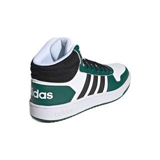 adidas NEO Hoops 2.0 MID 男子休闲运动鞋 FW5995 白/黑/绿 41