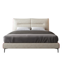 SLEEMON 喜临门 韦斯卡 意式轻奢布艺床 薏米白 180*200cm