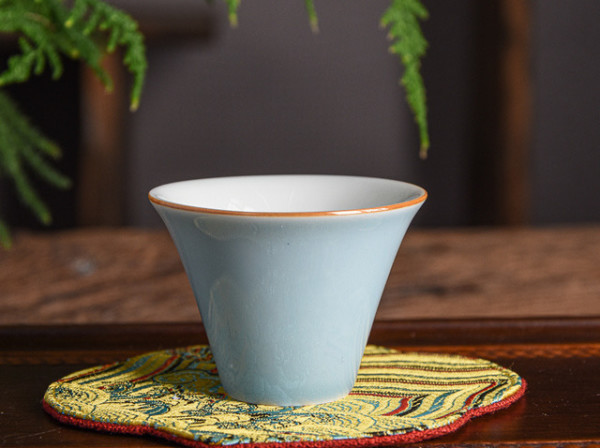 四宜堂景德镇制纯手工制作颜色釉茶杯4661cm高温硬质瓷