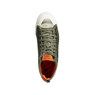 adidas Originals Nizza Hi Rf 中性休闲运动鞋 FW0263 高帮/橄榄绿/白色/橙色 42