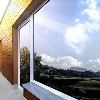 冰阳 窗户隔热贴膜 阳台玻璃单向透视防晒遮阳膜 双面银 0.9x2米