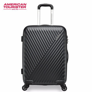 美旅拉杆箱 24英寸时尚商务男女行李箱 超轻万向轮旅行箱密码锁AX9黑色