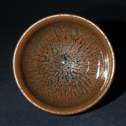 武夷建盏罗守华纯手工鹧鸪斑茶碗