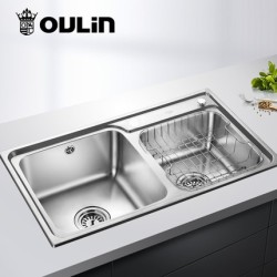 省10元 不锈钢水槽 Oulin 欧琳olwgq001 304不锈钢水槽双槽 菜盆套装多少钱 什么值得买 省10元 不锈钢水槽 Oulin 欧琳olwgq001 304不锈钢水槽双槽 菜盆套装多少钱 什么值得买