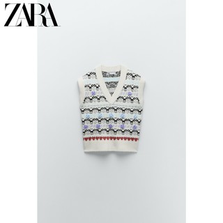 ZARA 新款 女装 亚洲限定 花朵提花背心 00021001330 M (170/88A)