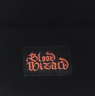 BLOOD WIZARD script logo beanie 运动毛线帽 黑色