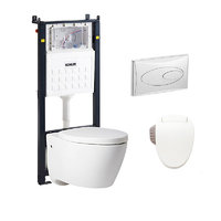 KOHLER 科勒 K-25255T-BW-0+6283T-PNE-CP+77817 维雅壁挂式马桶套装