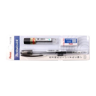 Pentel 派通 自动铅笔 XPD105T 黑色 0.5mm 铅笔组合套装