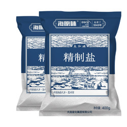 HAIWAN 海湾 家用海盐无碘食用盐未加碘食盐无碘盐甲状腺专用盐巴6袋装