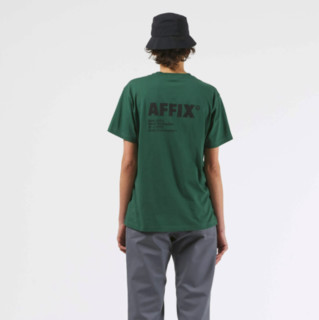 AFFIX 男女款圆领短袖T恤 DEEP GREEN M