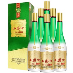 西凤酒55度绿瓶1964凤香珍藏版礼盒装粮食整箱6瓶